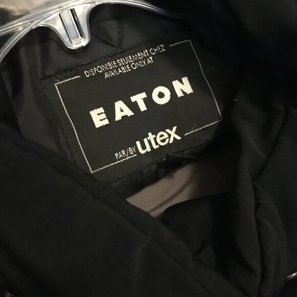 Vintage Eaton's Utex Arctic Stitched Hooded Black Cattle Style Jacket - Picture 16 of 16
